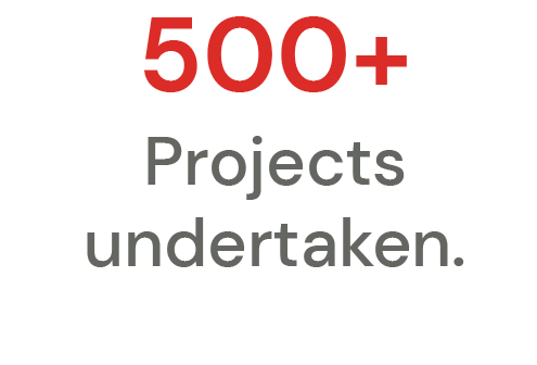 500+ Projects Undertaken